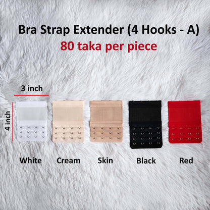 4 Hooks Bra Strap Extender Set - A (3 inch wide)
