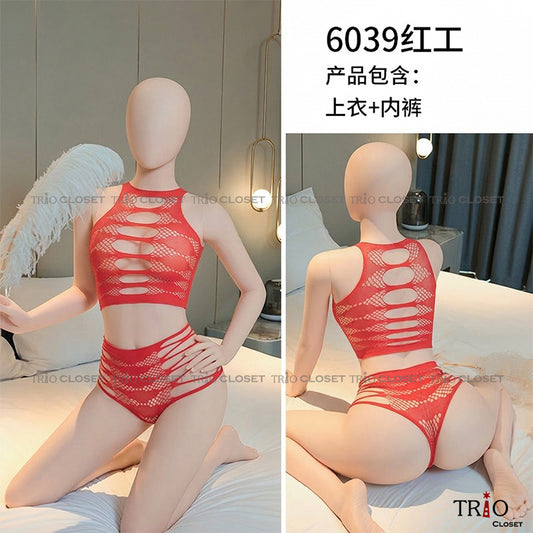 Soft Body Stocking 6039 Red