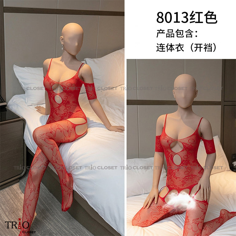 Soft Body Stocking 8013 Red