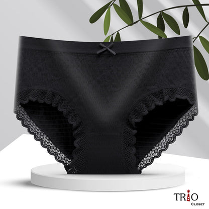 Summer Friendly Super Soft Mid-Waist Cotton Lace Underwear