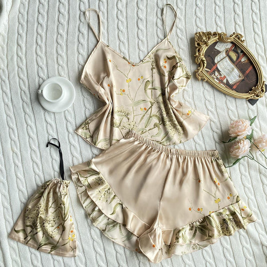 Top-end Camisole and Shorts Champagne