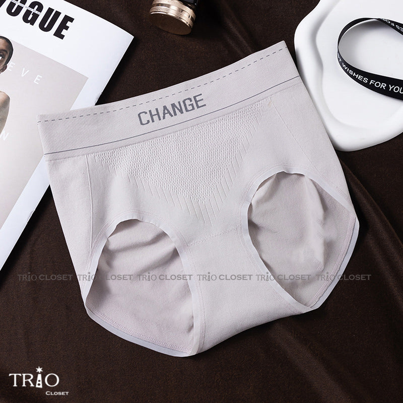 High-Waist Cotton Nylon Mesh Underwear