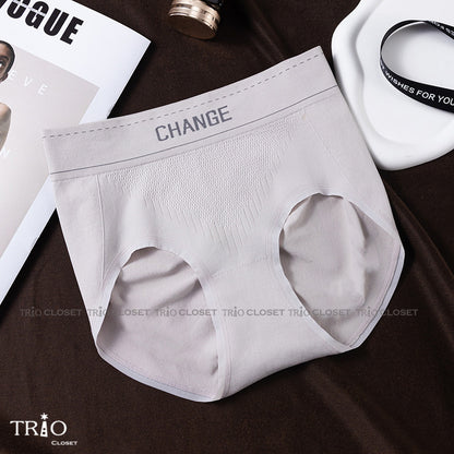 High-Waist Cotton Nylon Mesh Underwear