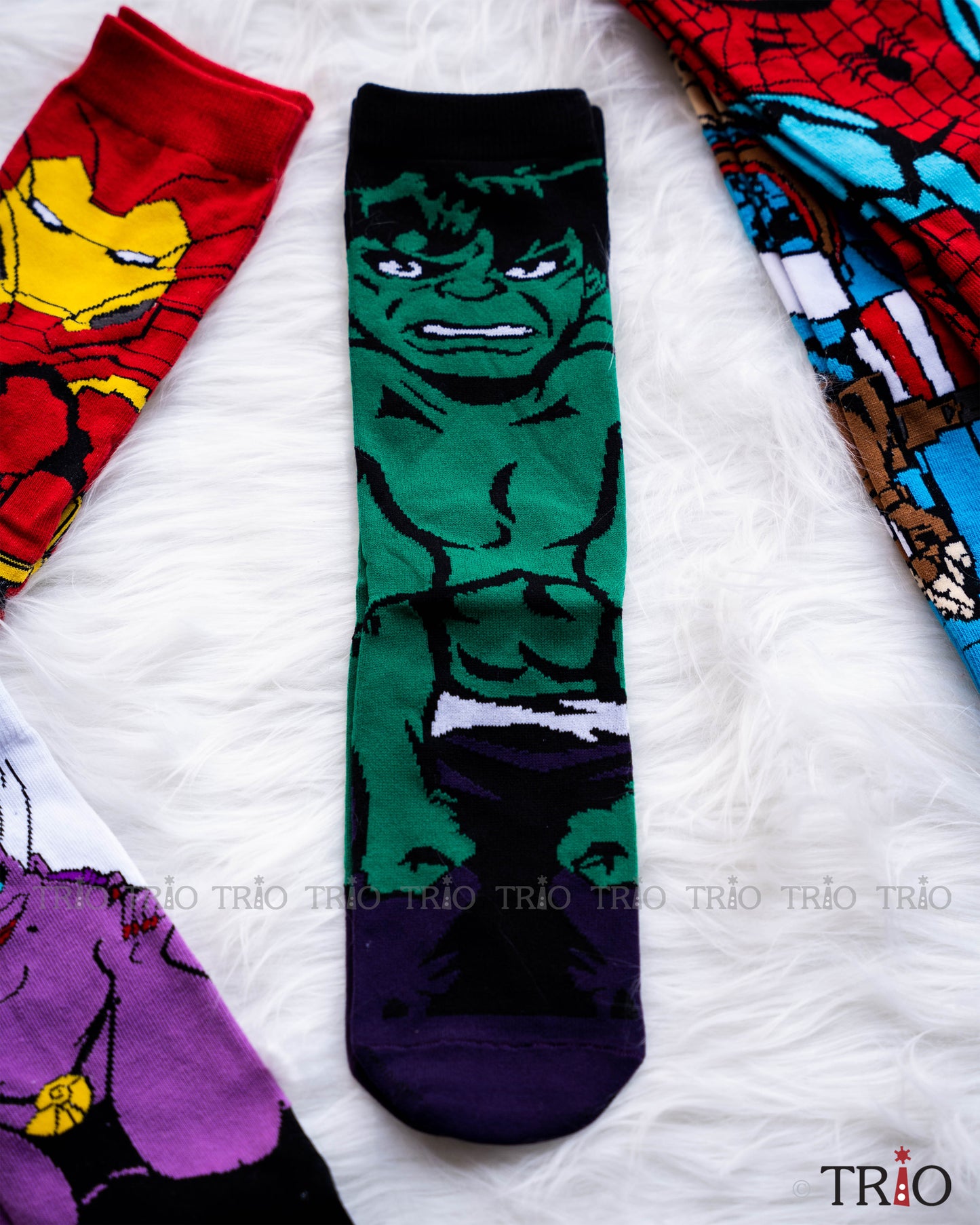 Hulk Theme Adult Socks