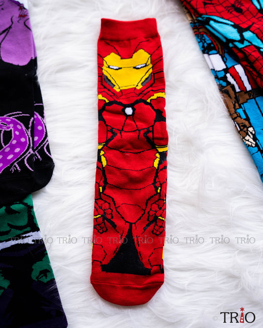 Iron Man Theme Adult Socks
