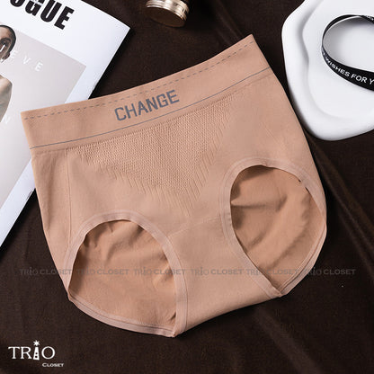 High-Waist Cotton Nylon Mesh Underwear