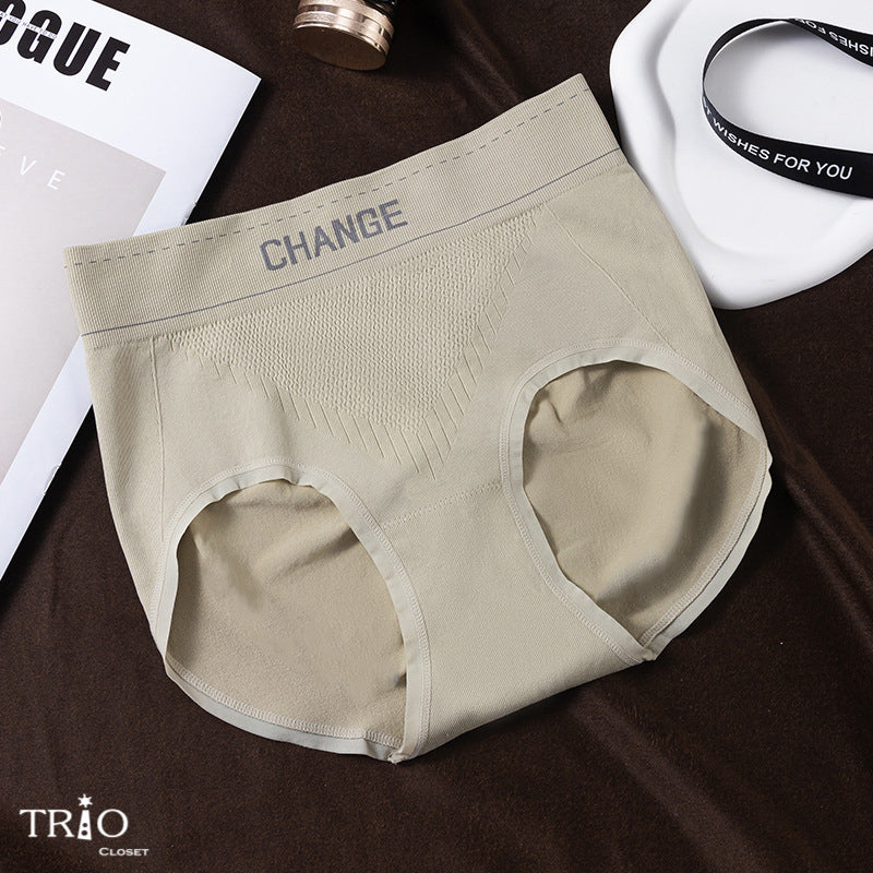 High-Waist Cotton Nylon Mesh Underwear