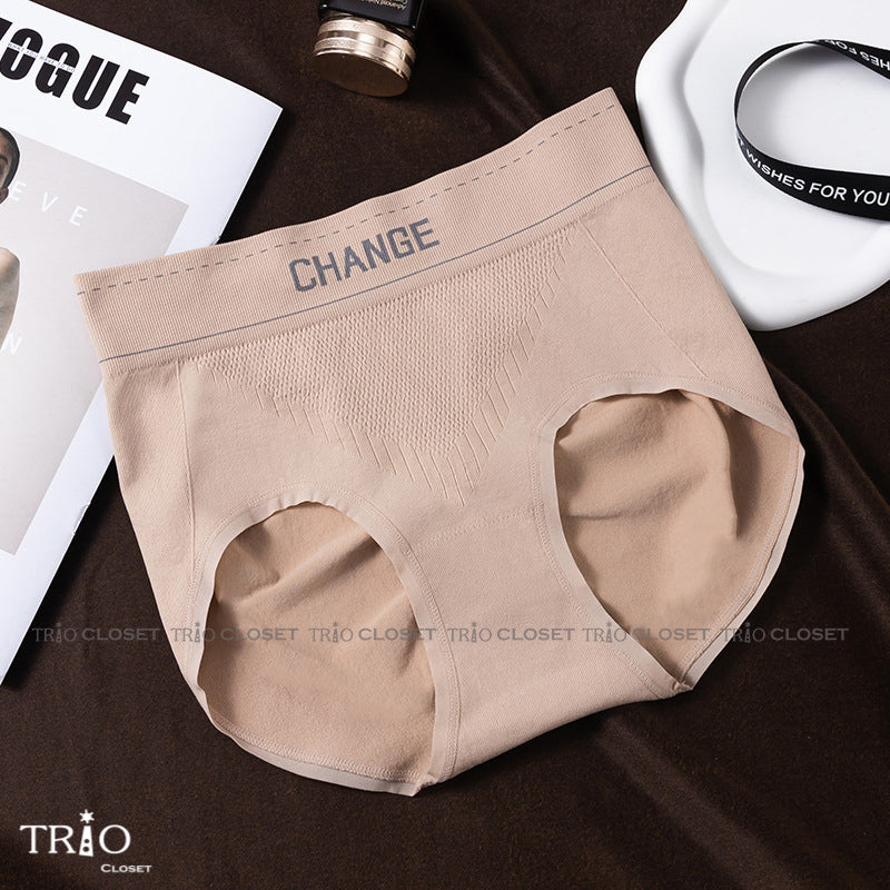 High-Waist Cotton Nylon Mesh Underwear