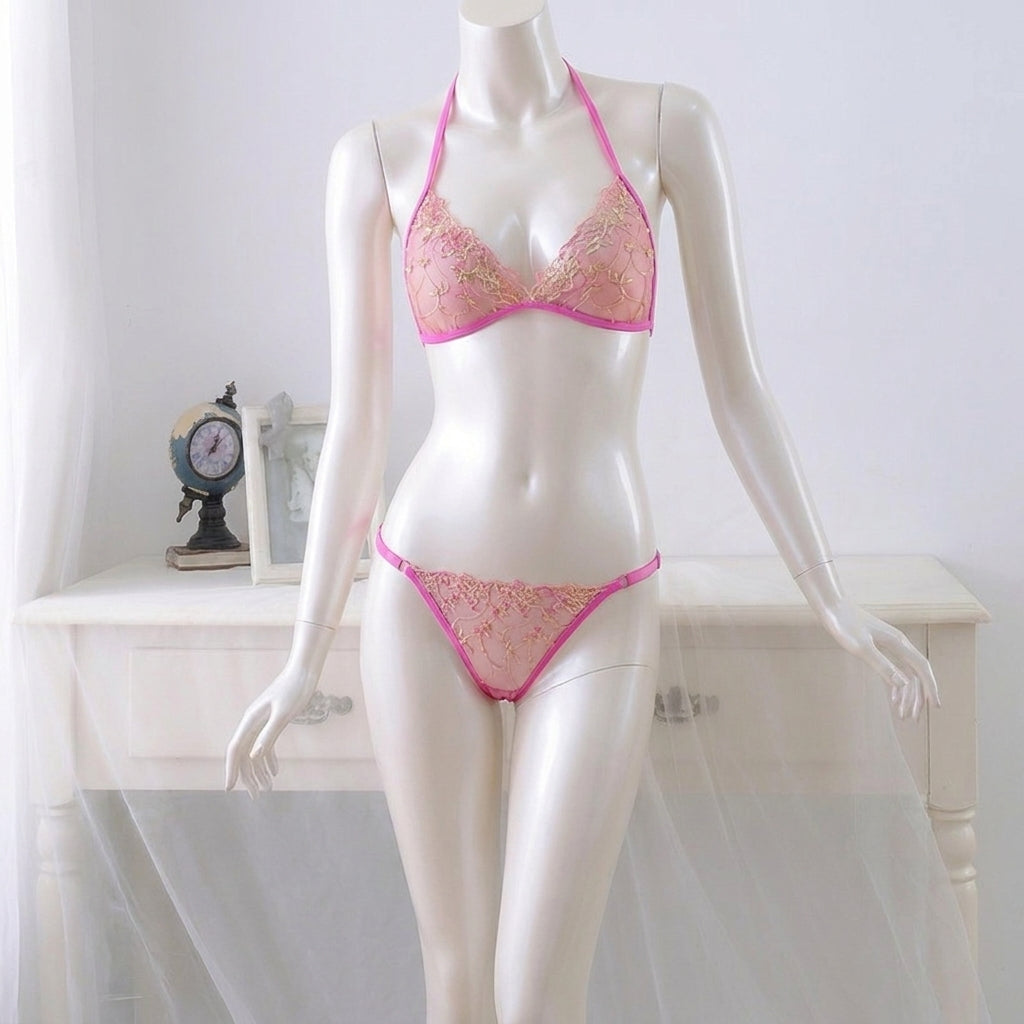 Premium Embroidered French Bikini Set