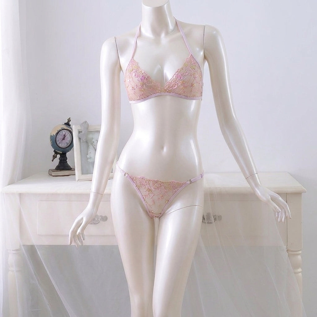 Premium Embroidered French Bikini Set
