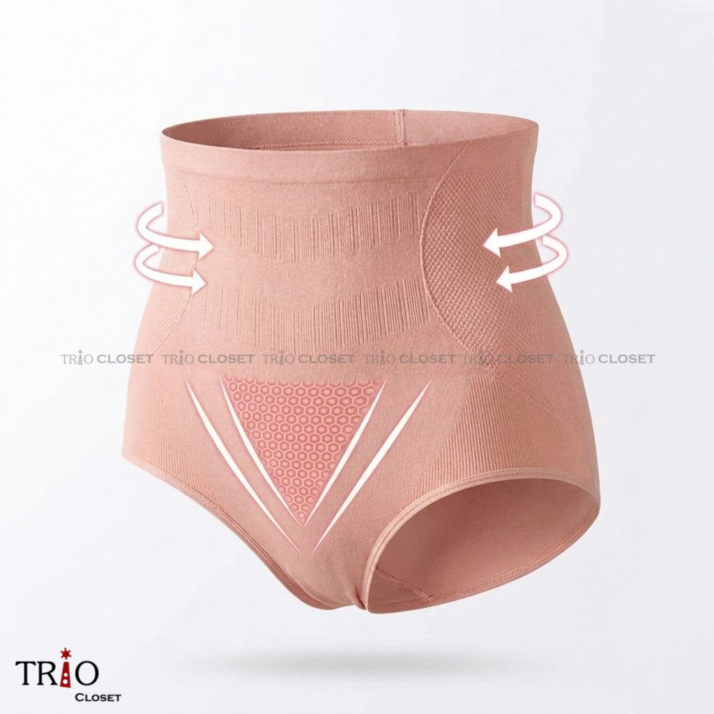 Honeycomb High-Waist 3D Underwear