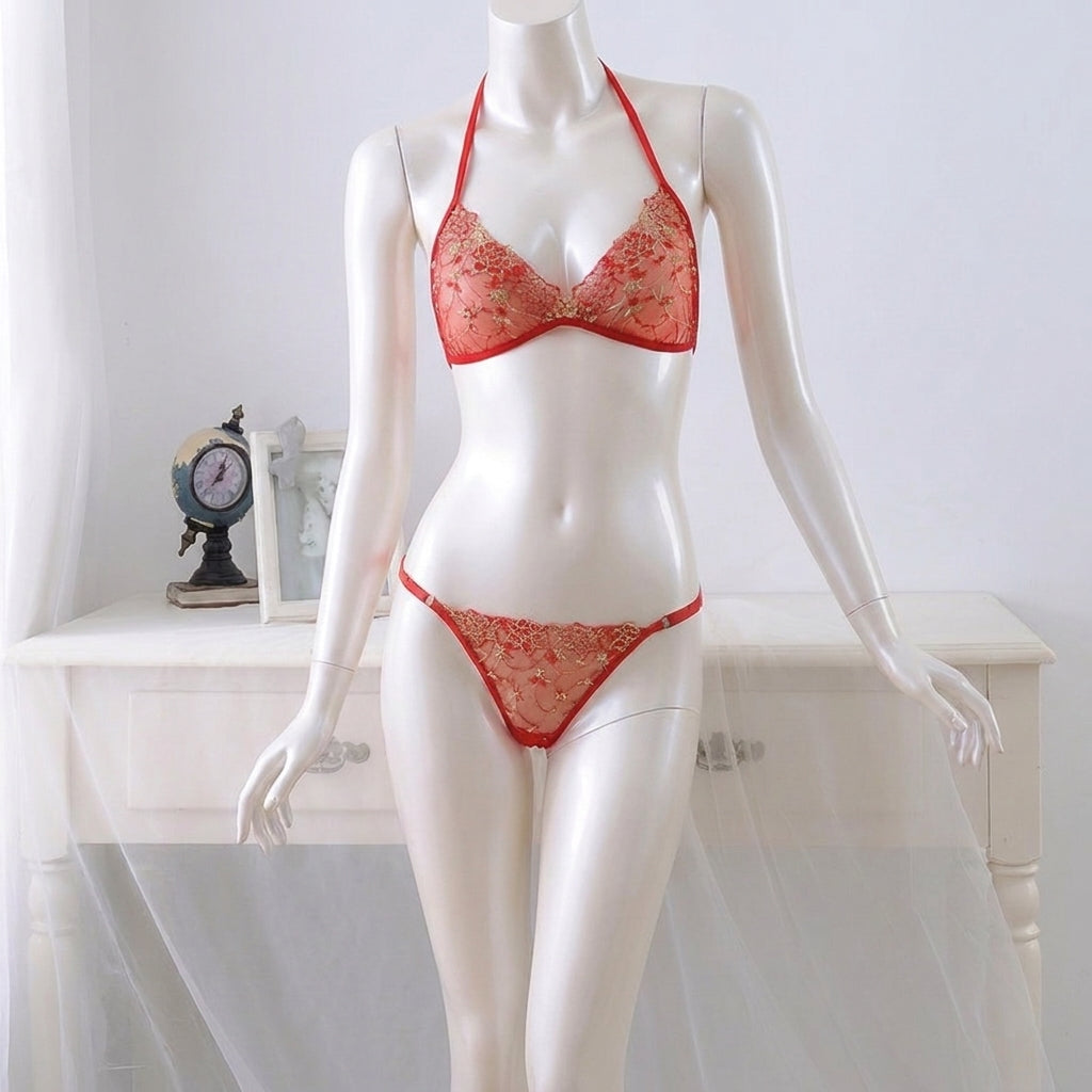 Premium Embroidered French Bikini Set