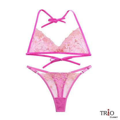 Premium Embroidered French Bikini Set