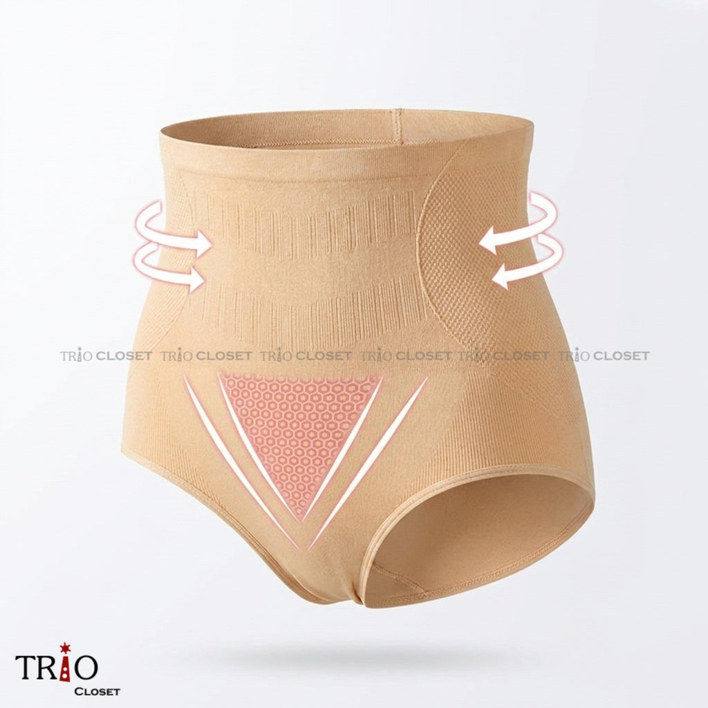 Honeycomb High-Waist 3D Underwear