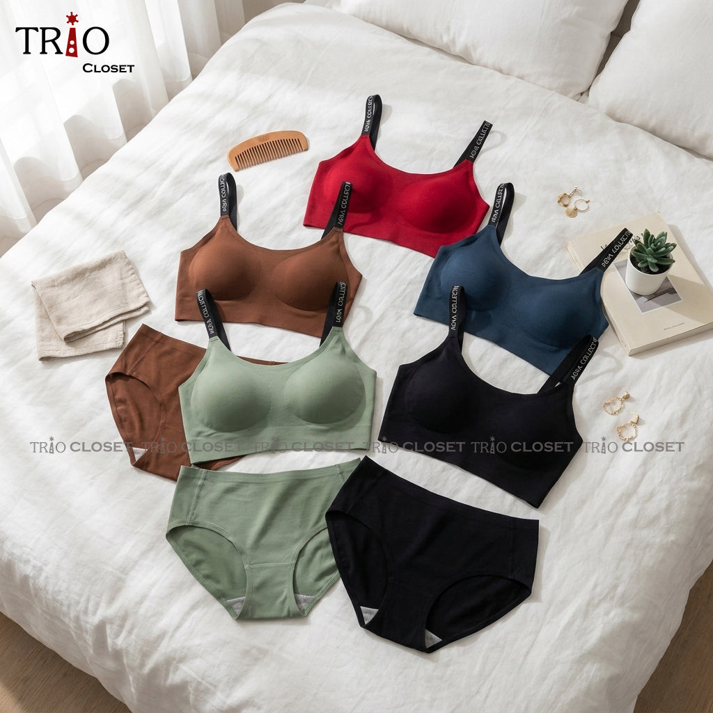 Seamless Soft Padded Bra Set