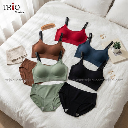Seamless Soft Padded Bra Set