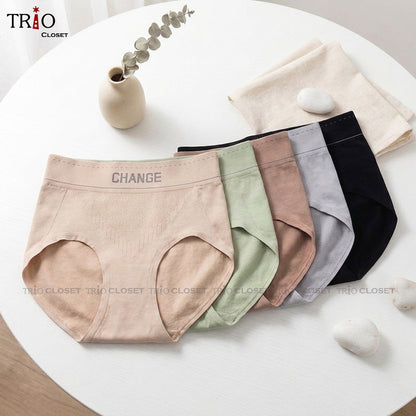 High-Waist Cotton Nylon Mesh Underwear